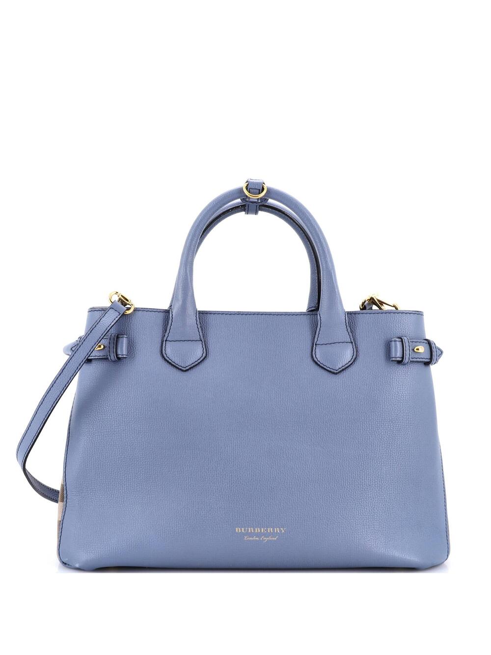 Burberry Banner Tote Leather And House #242168B85B